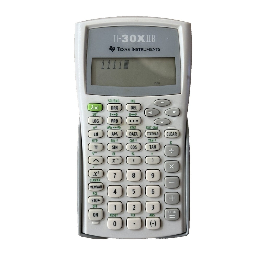 Texas Instruments TI-30XIIB Scientific Calculator White & Grey GREAT CONDITION